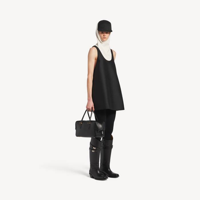 Women's Scooped Mini Dress in Black - Women | Balenciaga United States EN - Image 3
