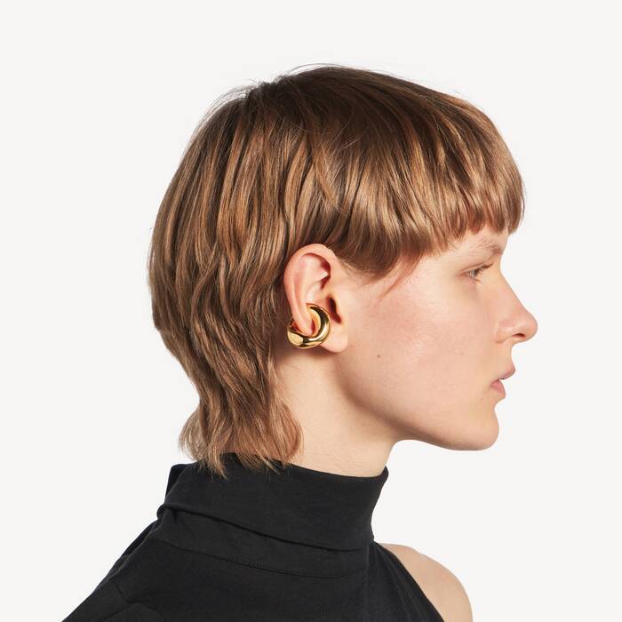Pendiente De Oreja Eisa Xs para Mujer en Dorado Brillante - Mujer | Balenciaga Espa&ntilde;a ES - Image 2