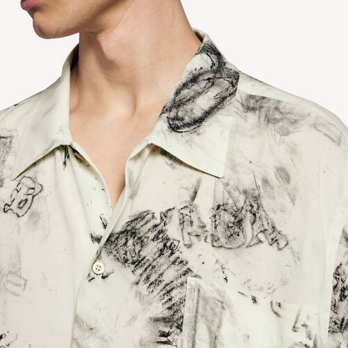 washed crayon allover ショートスリーブ ミニマル シャツ