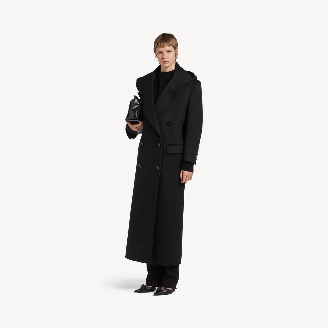 ブラック の ウィメンズ フード付きマキシコート  | Balenciaga 日本 JA - Image 2