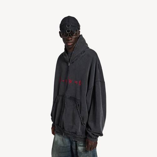 dirac equation pulled zip-up hoodie large fit