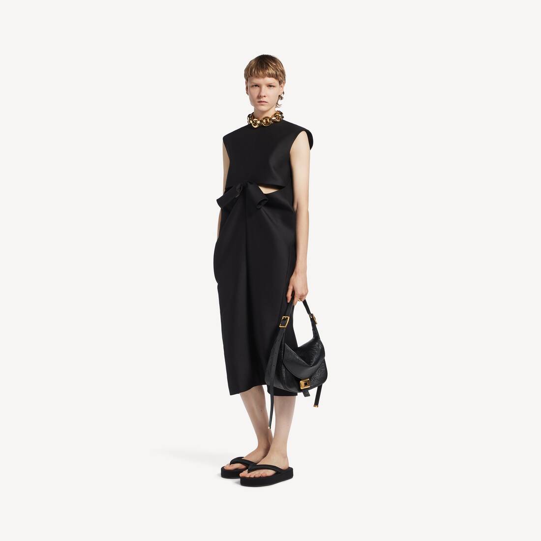 Women's Cocoon Dress in Black | Balenciaga United States EN - Image 2