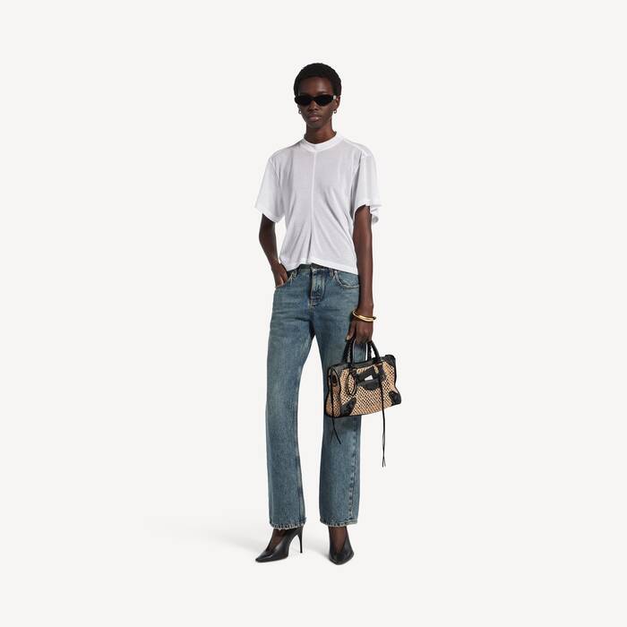 Women's Le City Bag Small in Natural/black - Women | Balenciaga Greece EN - Image 3