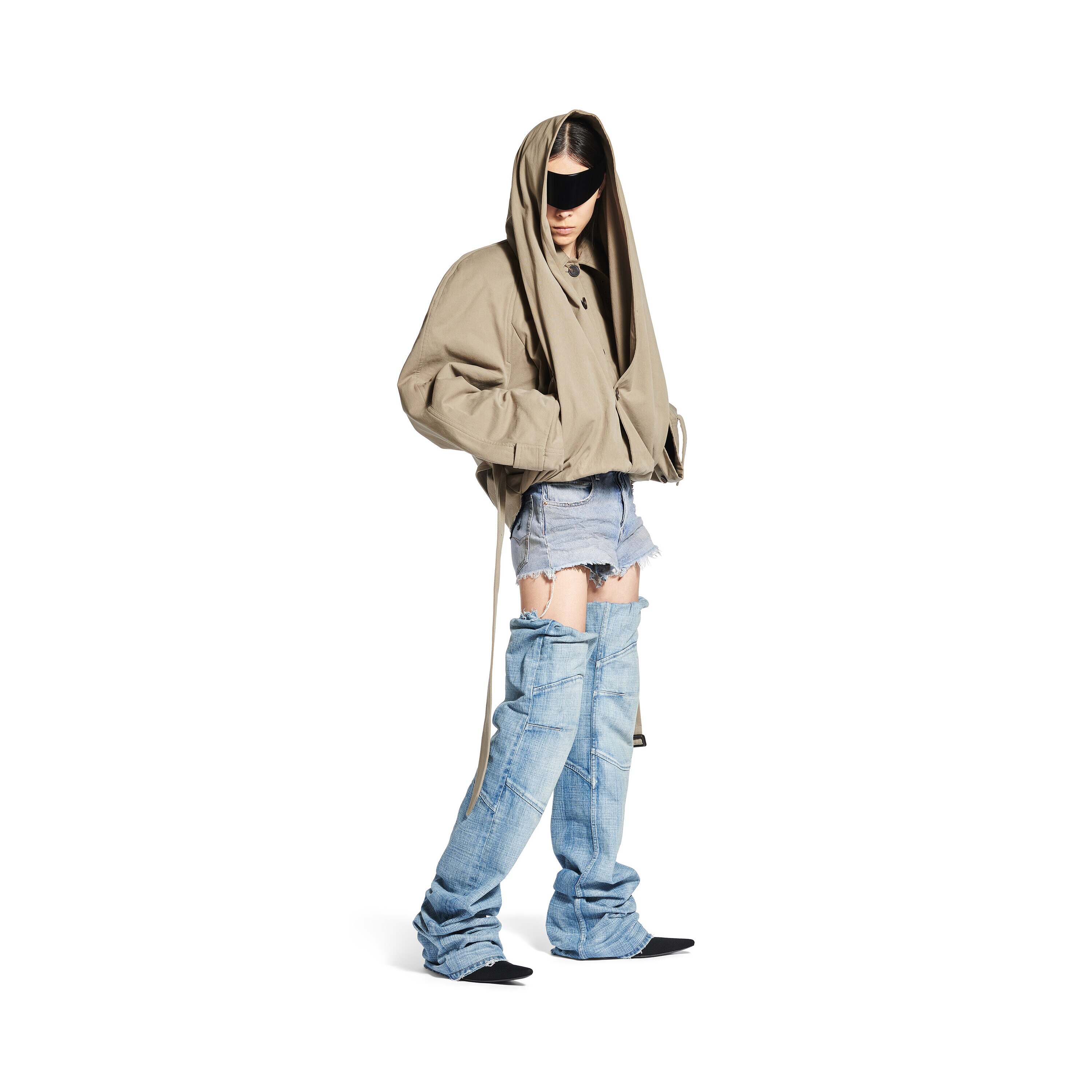 【BALENCIAGA】Denim Mini Shorts デニム ミニ ショートパンツ Balenciaga Mini Denim Shorts | Blue | FARFETCH
