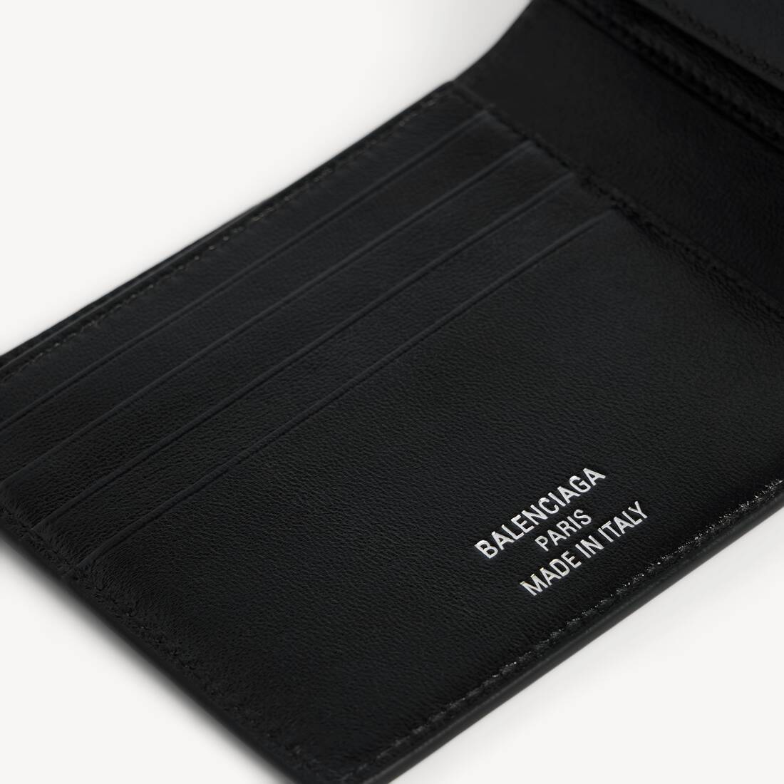 Porte-monnaie Pli&eacute; Carr&eacute; Shopper pour Homme en Noir | Balenciaga France FR - Image 2