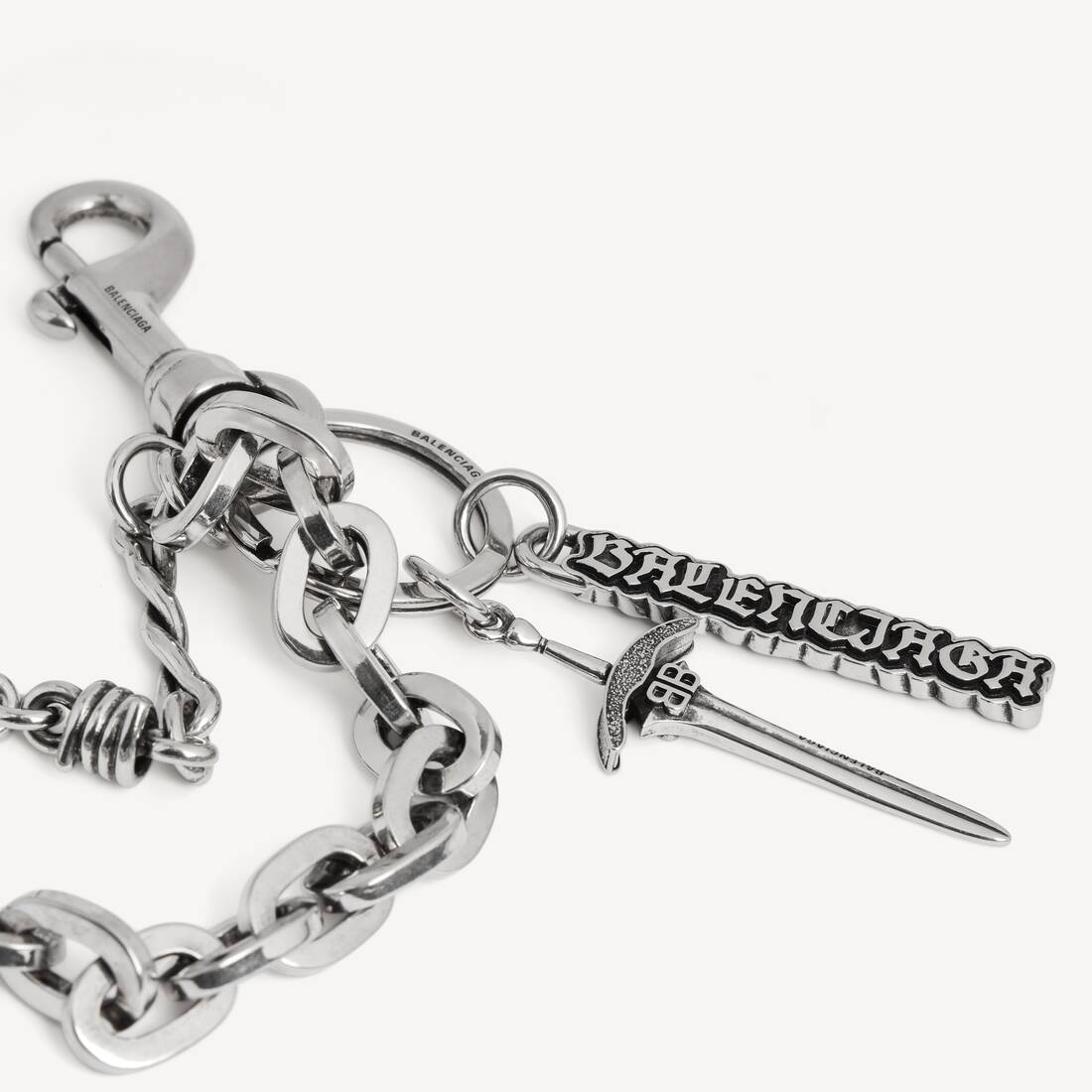 Men's Goth Trouser Chain in Antique Silver | Balenciaga Taiwan Region EN - Image 3