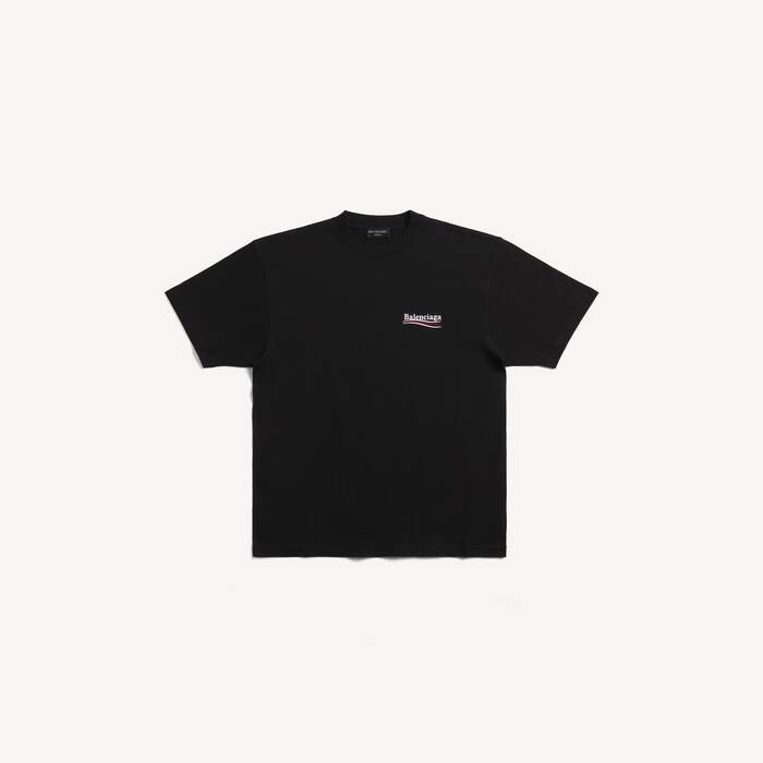 Ela's Camiseta Political Campaign Large Fit em Preto/branco - Ela | Balenciaga Brasil PT - Image 1