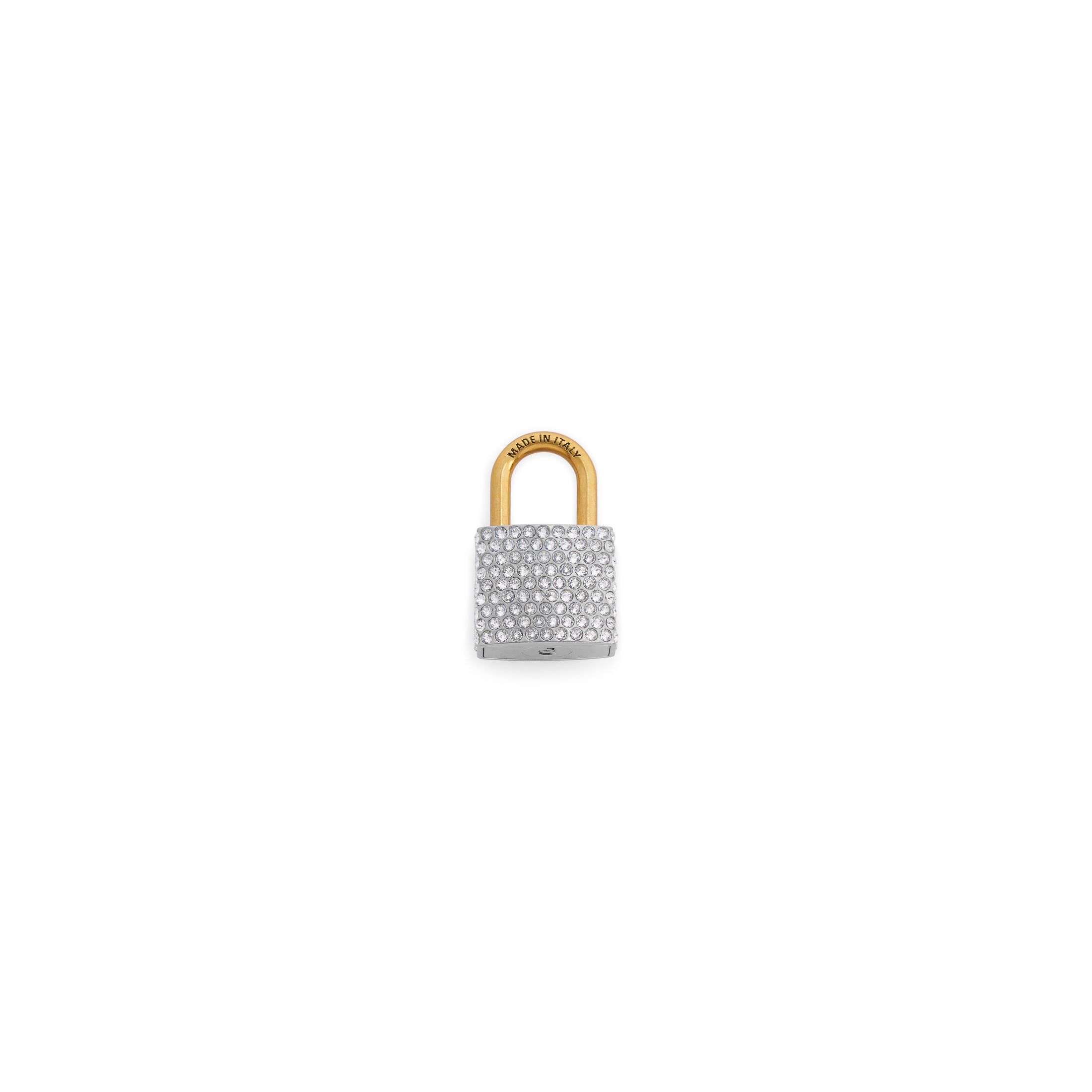 charm/keychain bb padlock with rhinestones