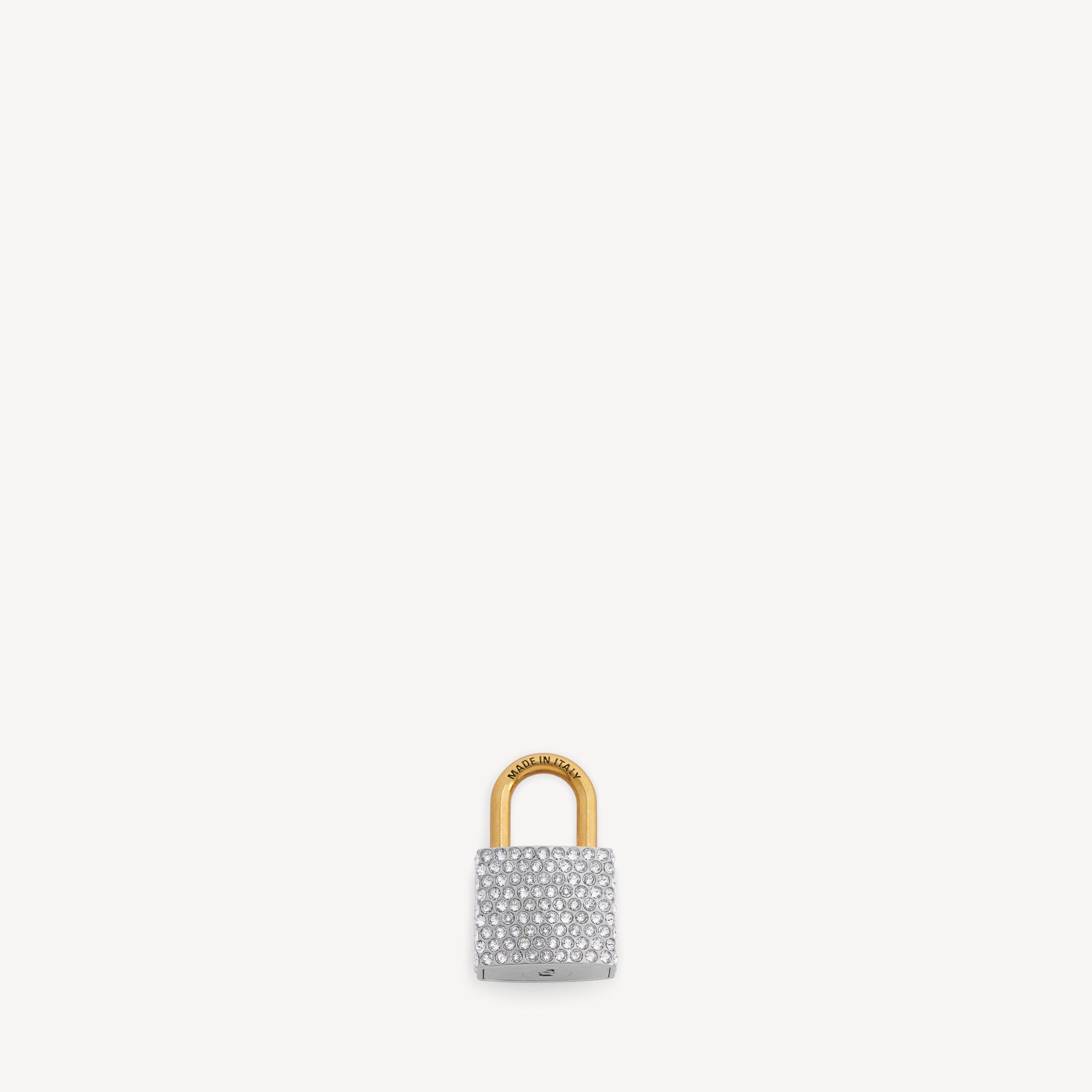 Women's Charm/keychain Bb Padlock With Rhinestones in Silver/gold ...