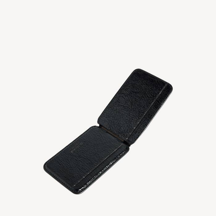 Men's Le City Magnet Card Holder With Stand in Black - Men | Balenciaga United States EN - Image 3