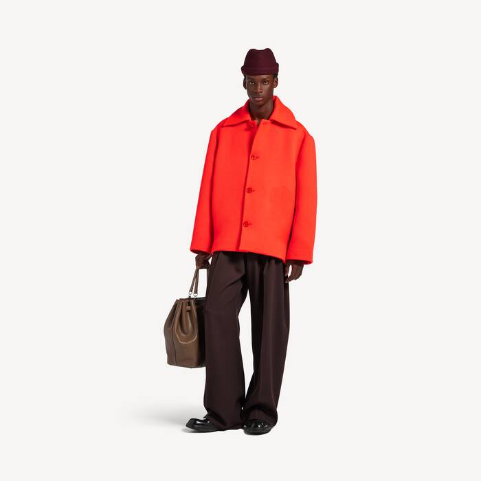 Men's Short Carcoat in Orange - Men | Balenciaga Australia EN - Image 3