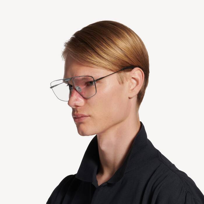 Tag 2.0 Navigator Sunglasses in Dark Silver | Balenciaga Netherlands EN - Image 3