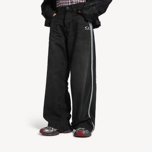 pantaloni in denim con dettaglio profilato