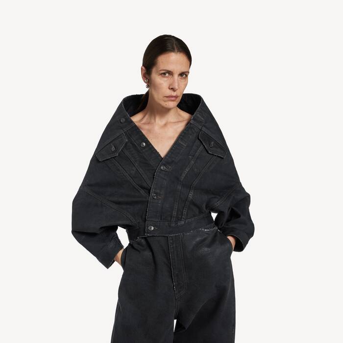 Veste Wrap pour Femme en Noir - Femme | Balenciaga France FR - Image 1
