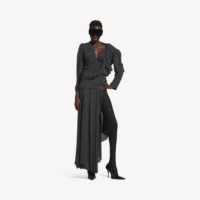 Jupe Maxi Tucked-in pour Femme en Noir/ecru - Femme | Balenciaga Belgique FR - Image 1