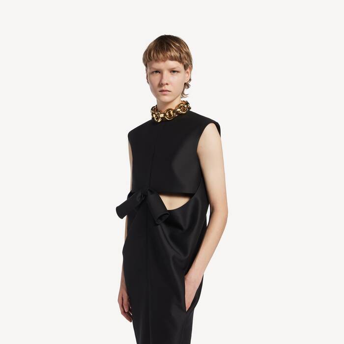 Women's Cocoon Dress in Black - Women | Balenciaga United States EN - Image 3