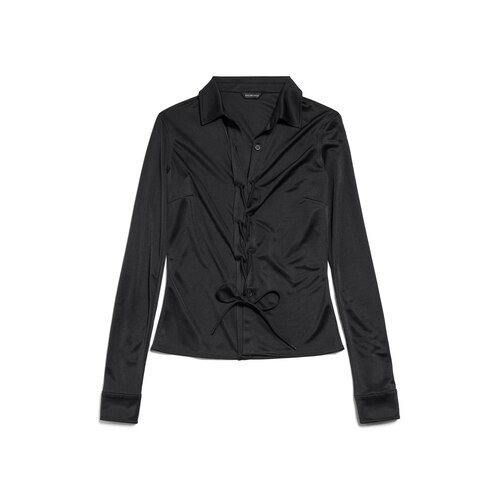 レースアップ シャツ