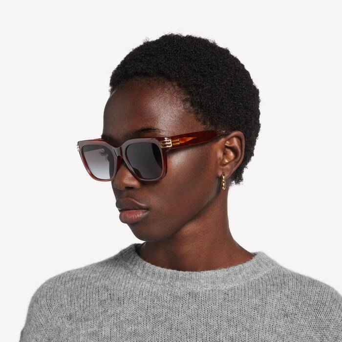 Women's Casino Square Af Sunglasses in Medium Brown Havana - Women | Balenciaga Netherlands EN - Image 3
