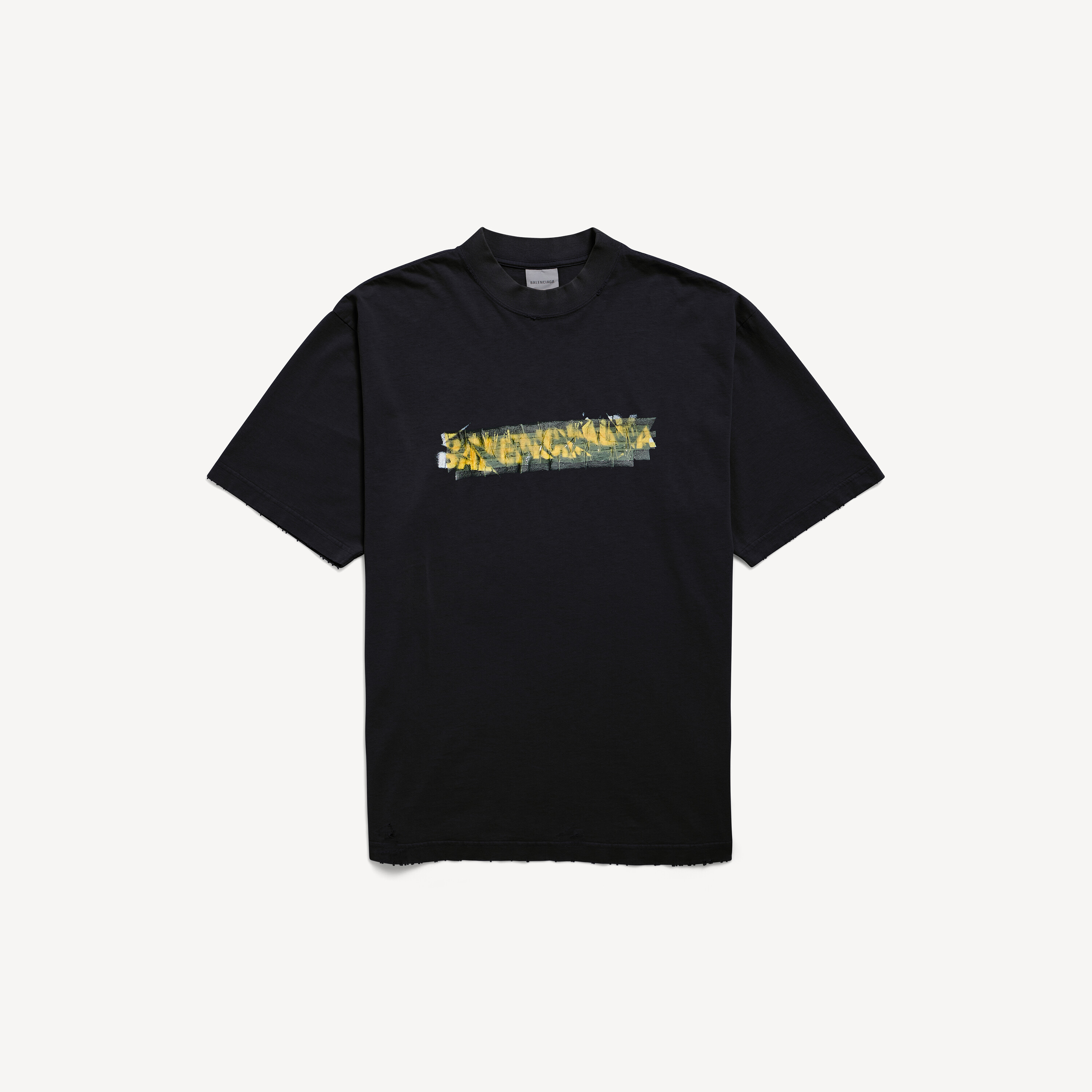 Men's Messy Spray Medium Fit T-shirt in Black