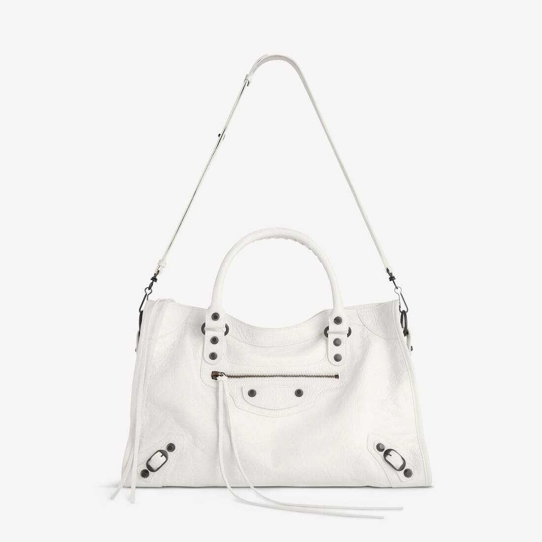 Women's Le City Bag Medium in Optic White | Balenciaga Finland EN - Image 4