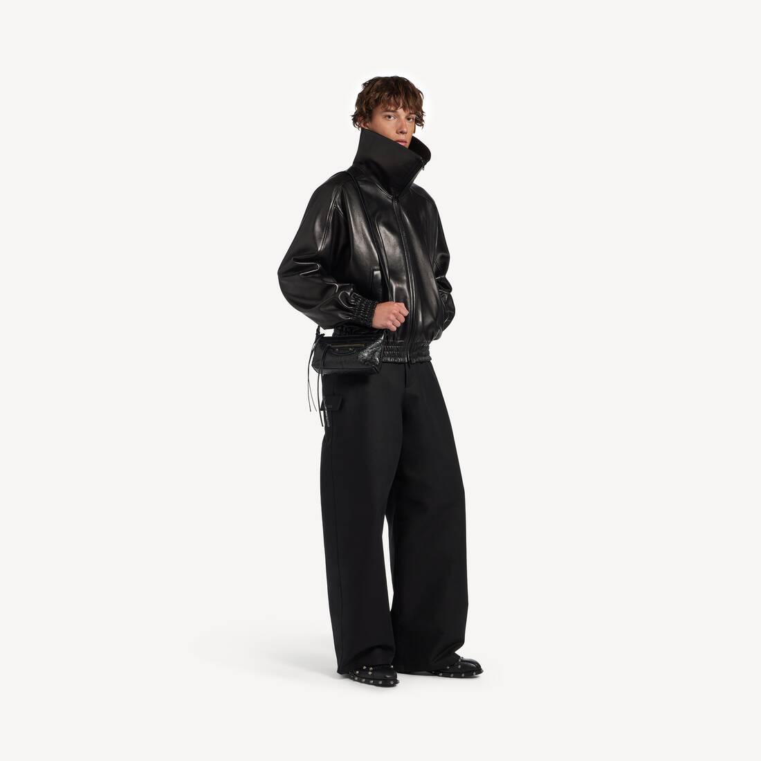 Men's Le City Phone Pouch in Black | Balenciaga Denmark EN - Image 8