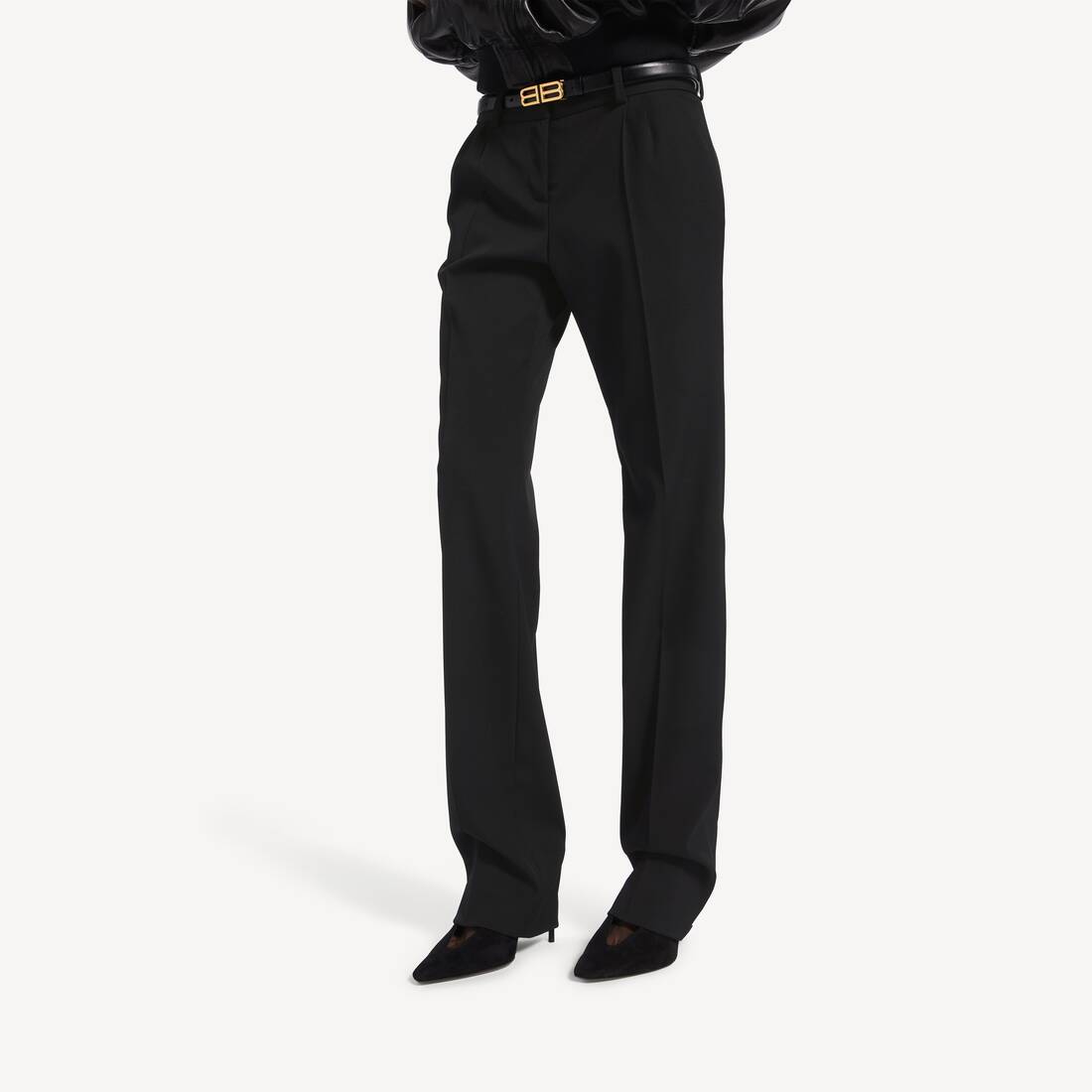 Women's Slim Tailored Pants in Black | Balenciaga Croatia EN - Image 5