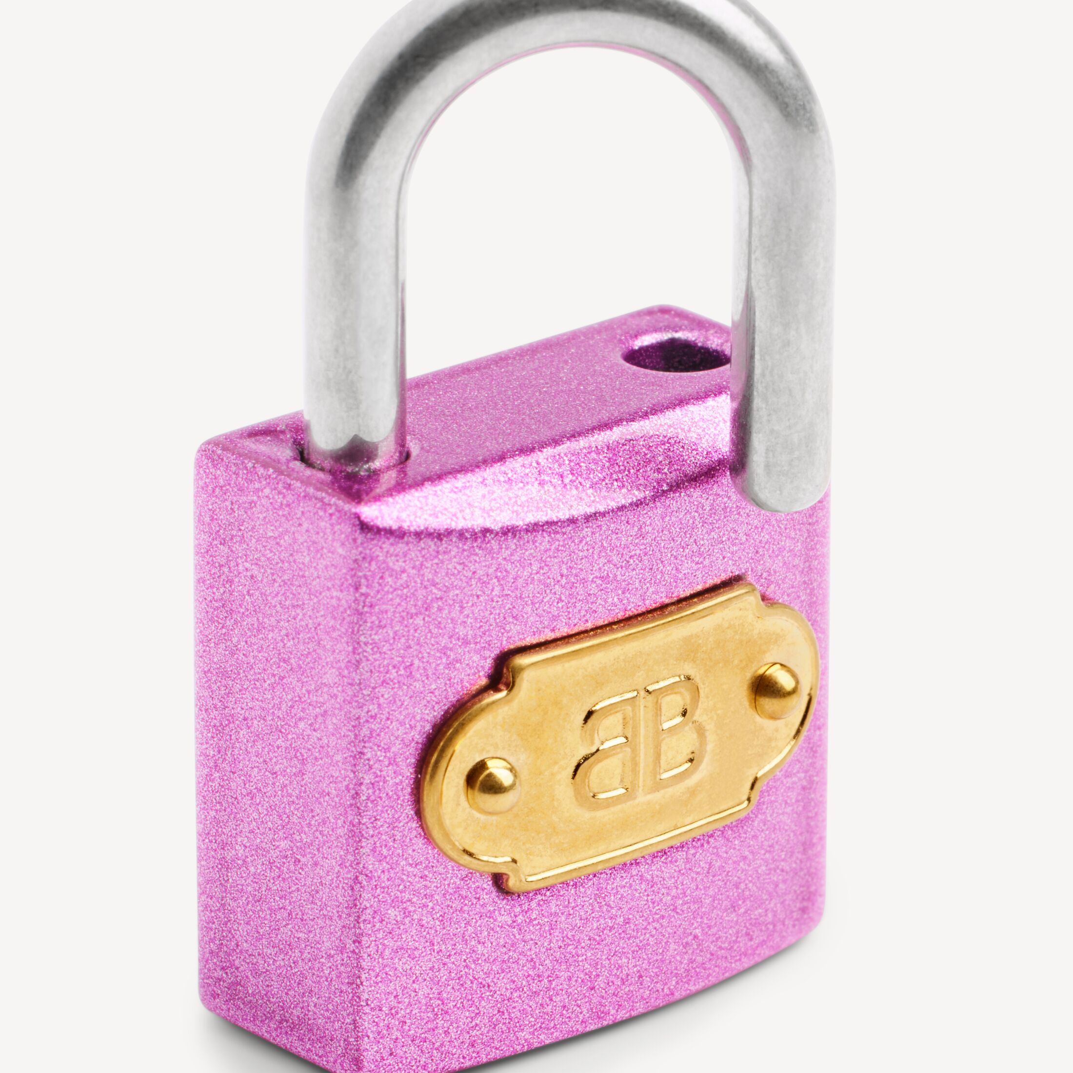 Women's Charm/keychain Bb Padlock in Pink/gold | Balenciaga US