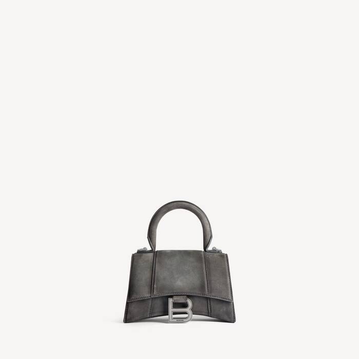 Sac &Agrave; Main Hourglass&nbsp;xs pour Femme en Gris Orage - Femme | Balenciaga France FR - Image 1