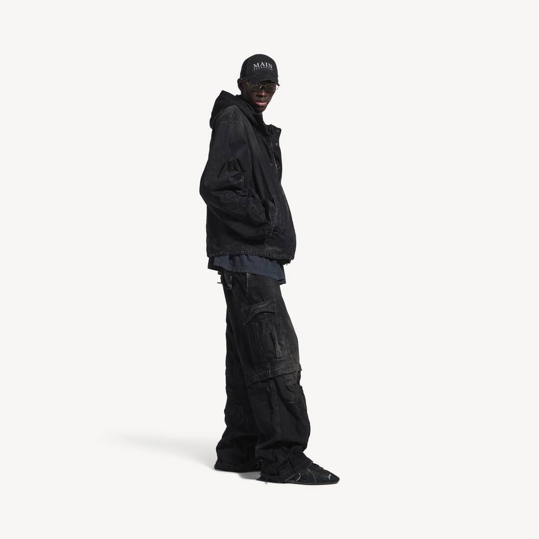 Veste Workwear &Agrave; Capuche pour Homme en Noir | Balenciaga Belgique FR - Image 3