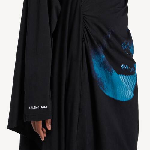 lips draped midi dress