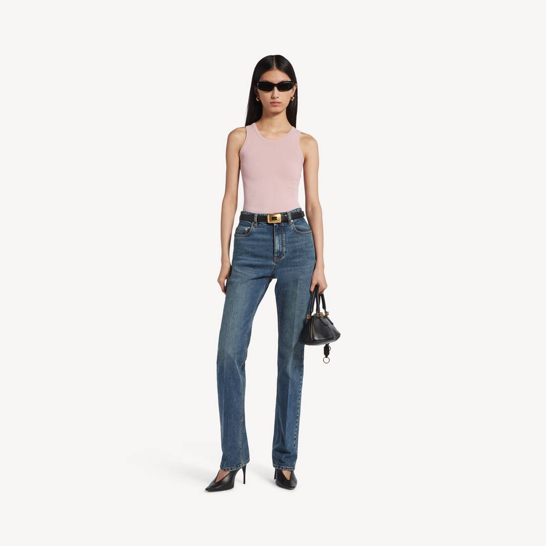 Women's Tank Top in Dusty Pink | Balenciaga Hong Kong SAR EN - Image 2