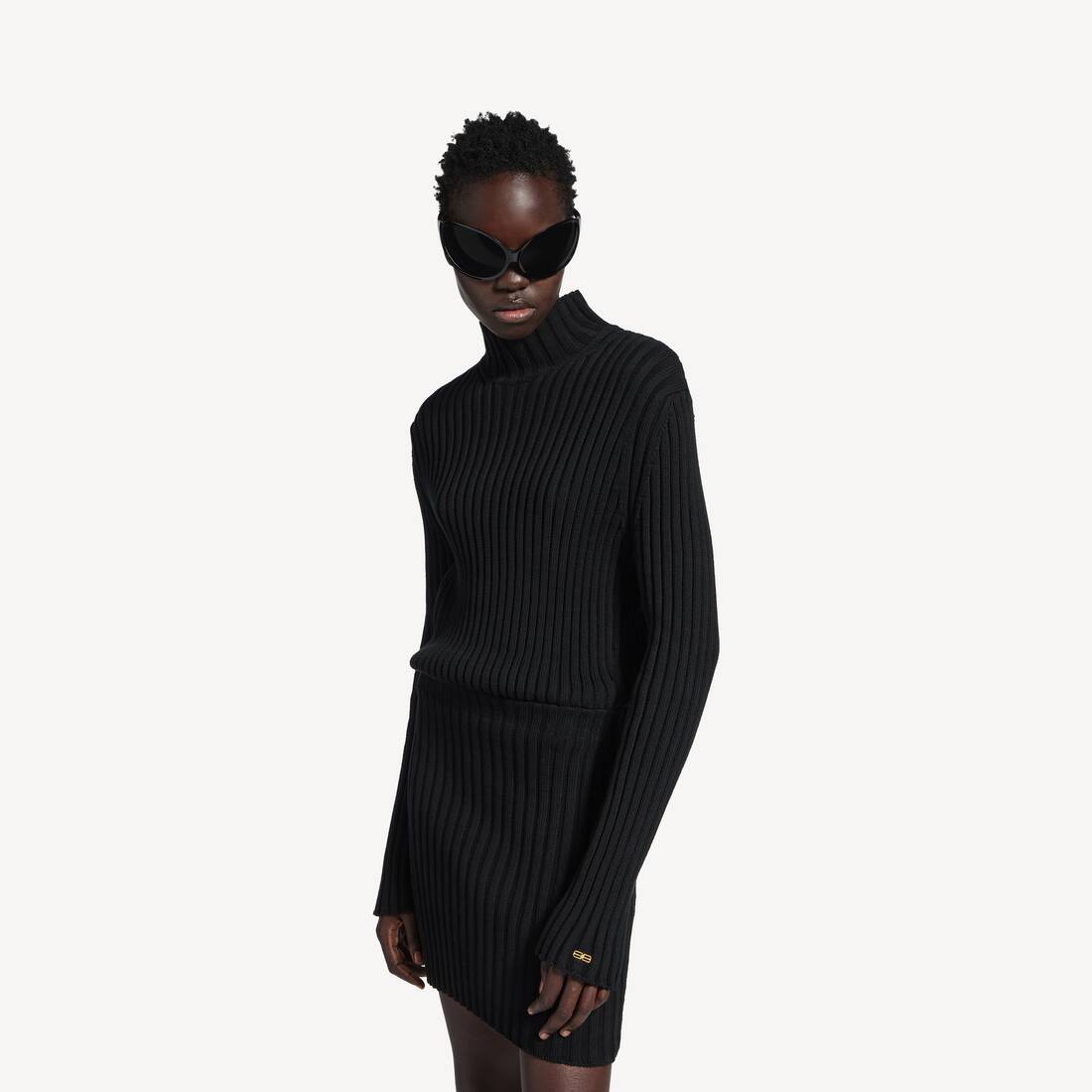 balenciaga dress black Spiral Minidress Balenciaga fashion silhouette Fashion meets history with Balenciaga