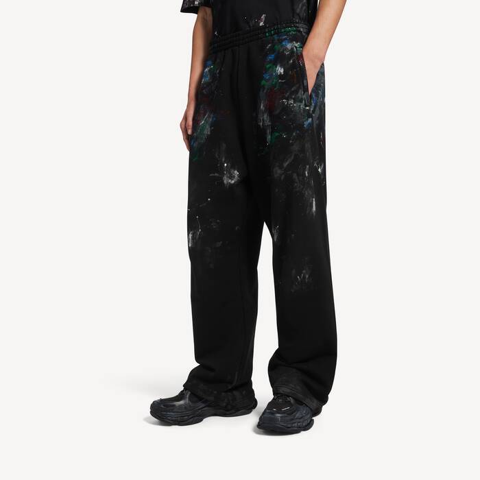 Uomo's Pantaloni Da Jogging Baggy Painter's Shirt in Nero - Uomo | Balenciaga Italia IT - Image 3