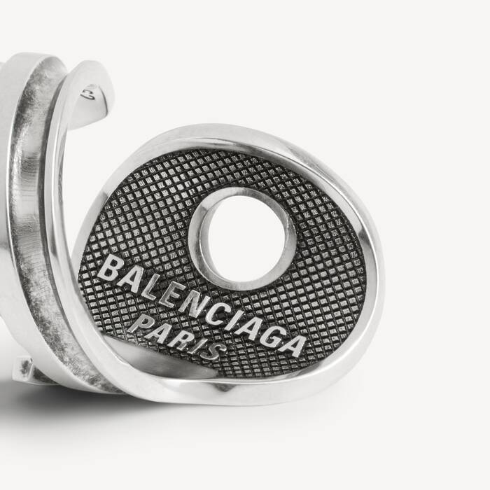 Men's Neverlost Ring in Antique Silver - Men | Balenciaga Croatia EN - Image 3