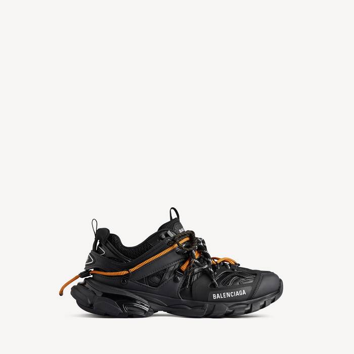 Sneaker Track Trail Laces  pour Homme en Noir/orange - Homme | Balenciaga France FR - Image 1