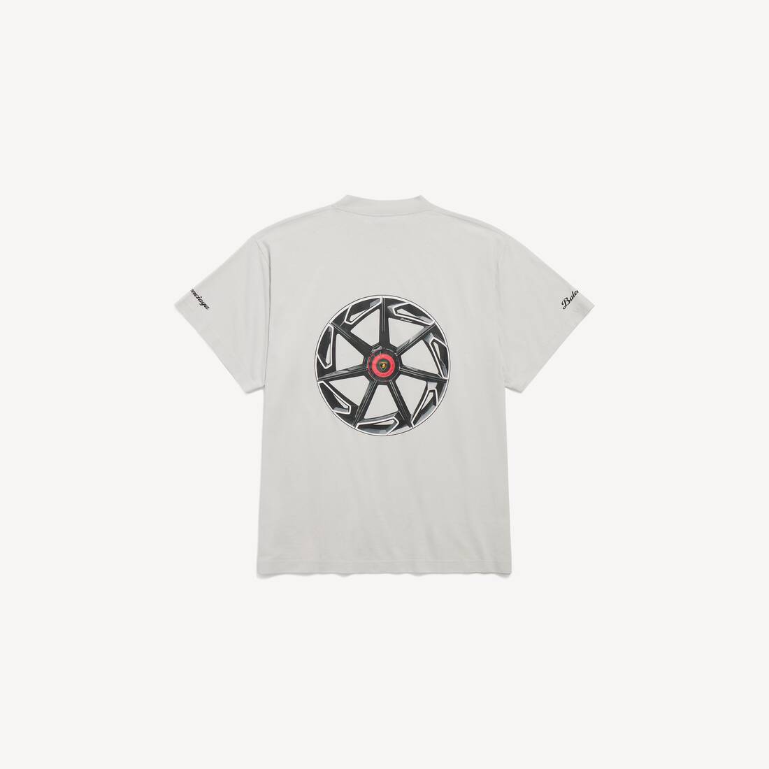 Balenciaga | Automobili Lamborghini Oversized-t-shirt f&uuml;r Herren in Wei&szlig; Mit Dirty-effekt | Balenciaga Deutschland DE - Image 2