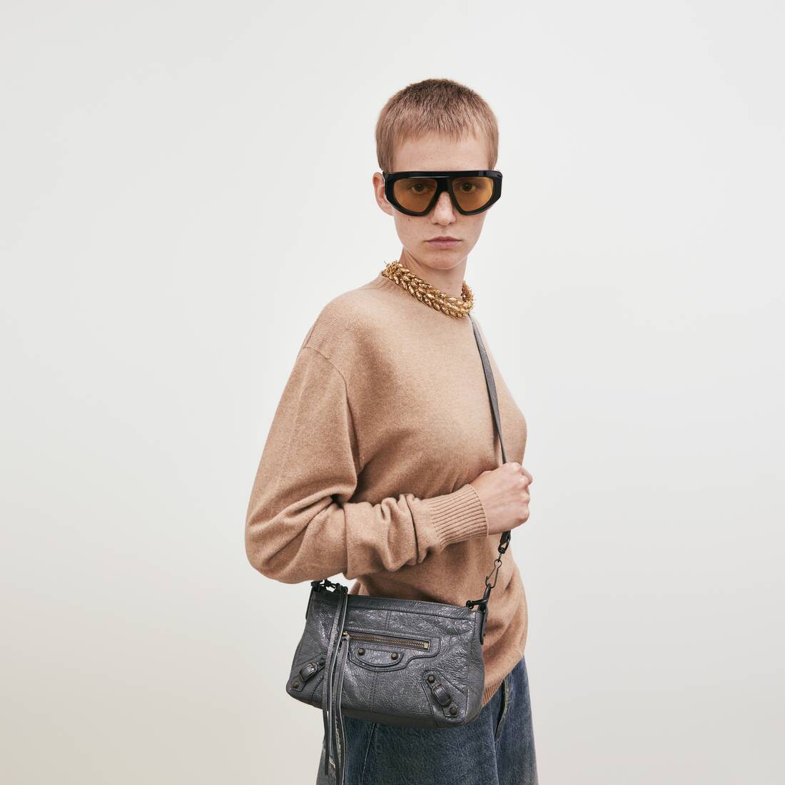 Bolso Le City Moto Mini para Mujer en Roca Volc&aacute;nica | Balenciaga Espa&ntilde;a ES - Image 8