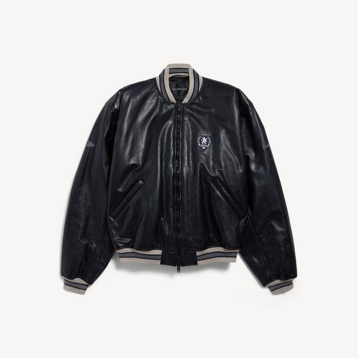 Men's 3b Football Bomber in Black - Men | Balenciaga United States EN - Image 2