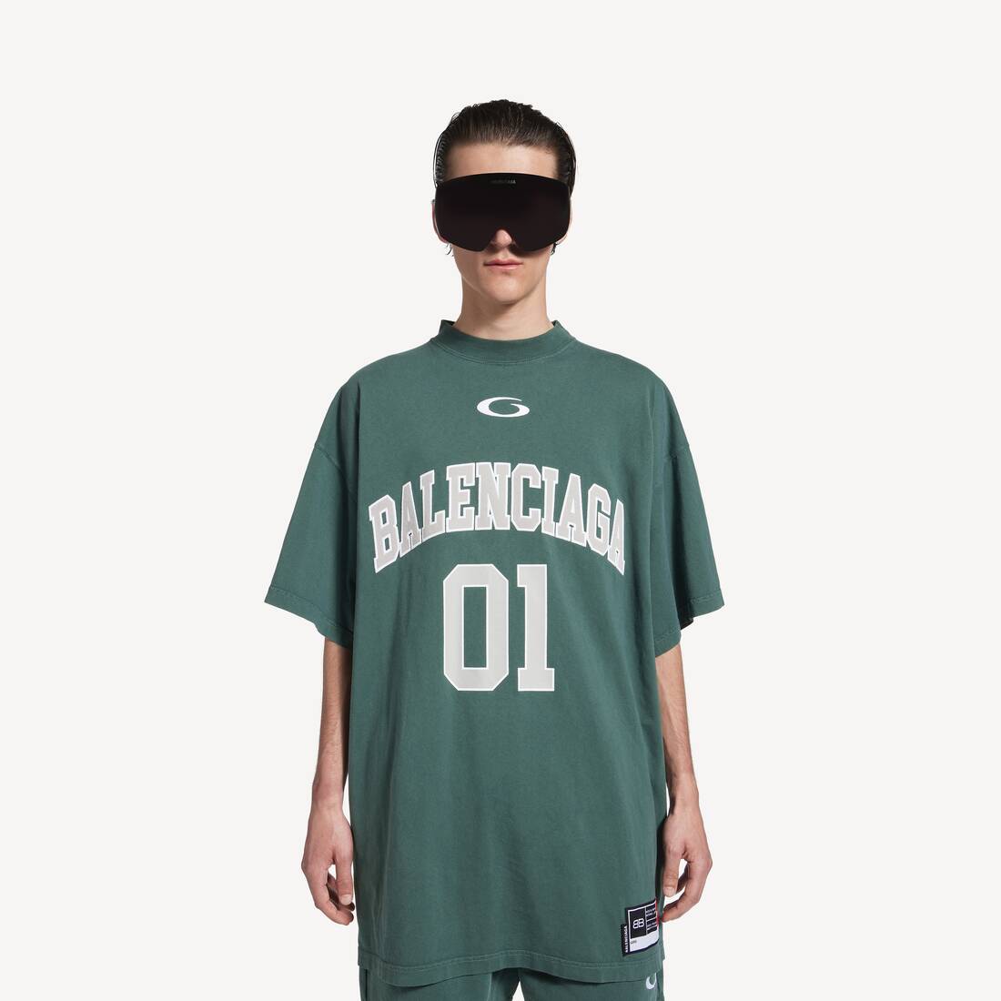 Basketball Oversized-t-shirt f&uuml;r Herren in Dunkelgr&uuml;n/hellgr&uuml;n | Balenciaga Deutschland DE - Image 5