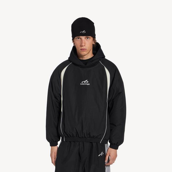Men's Bodies Hybrid Zip-up Outerwear Hoodie in Black - Men | Balenciaga United States EN - Image 1