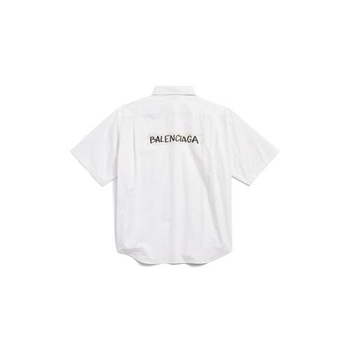 masking tape short sleeve shirt large fit