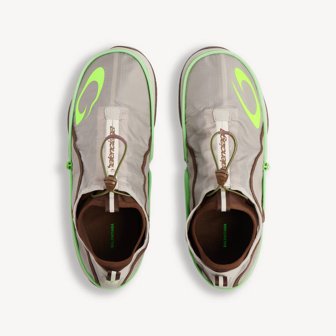 Men's Pocket Sneaker in Beige/neon Green | Balenciaga Canada EN - Image 4