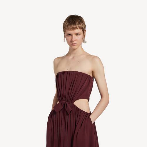 bustier draped dress