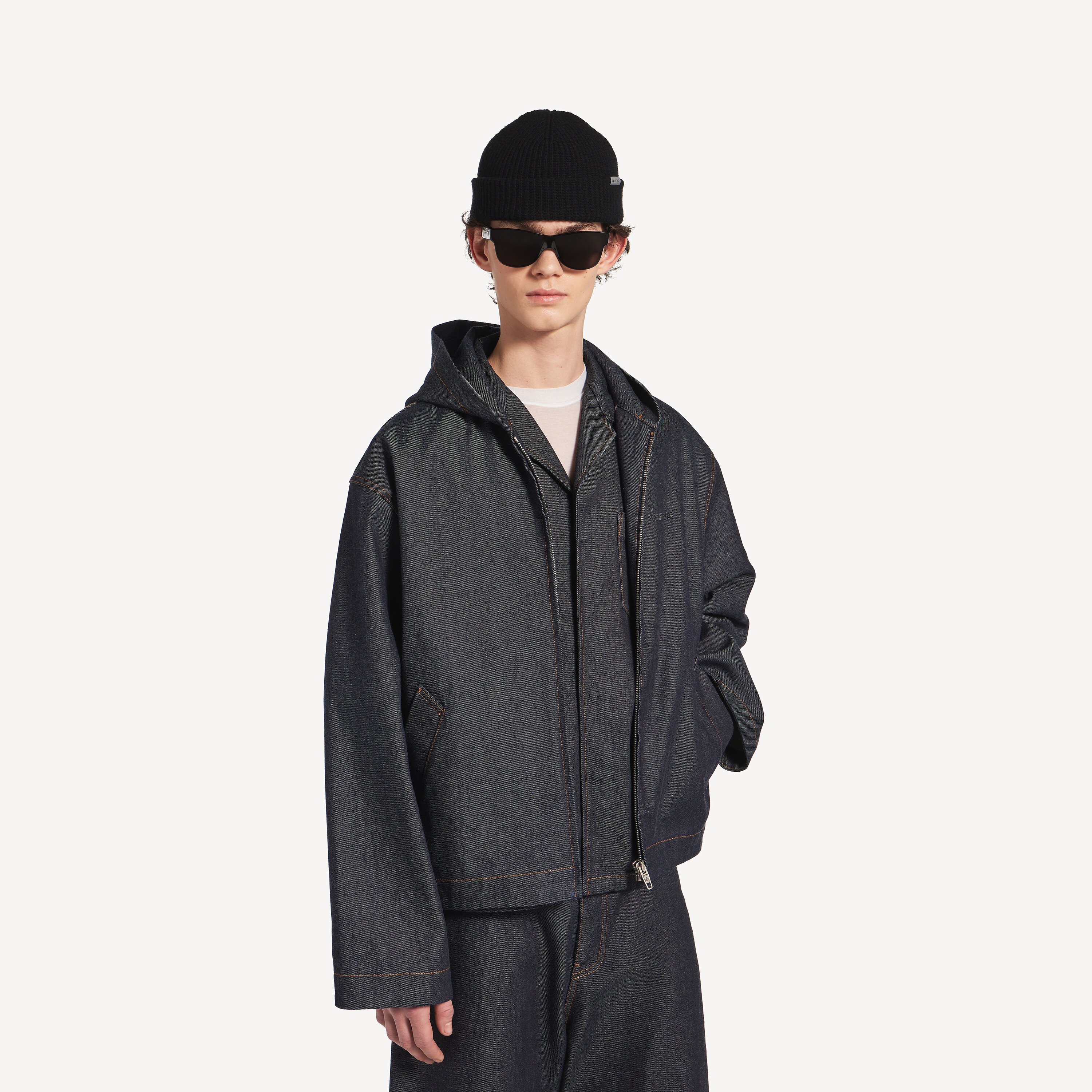 Balenciaga denim‑kapuzenjacke