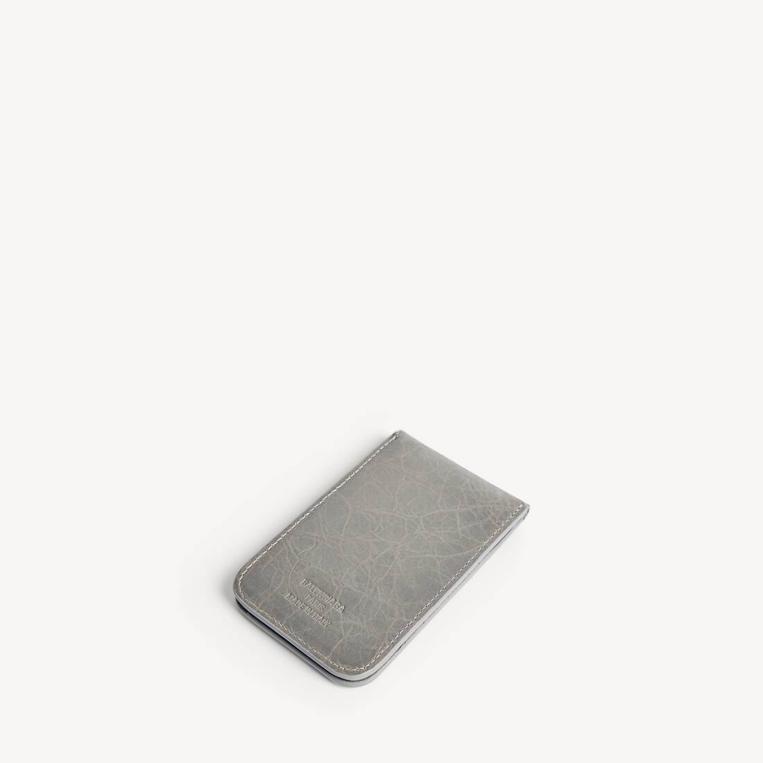 Porte-cartes Magn&eacute;tique Pour T&eacute;l&eacute;phone Avec Support Shopper pour Homme en Gris Balenciaga | Balenciaga France FR - Image 2