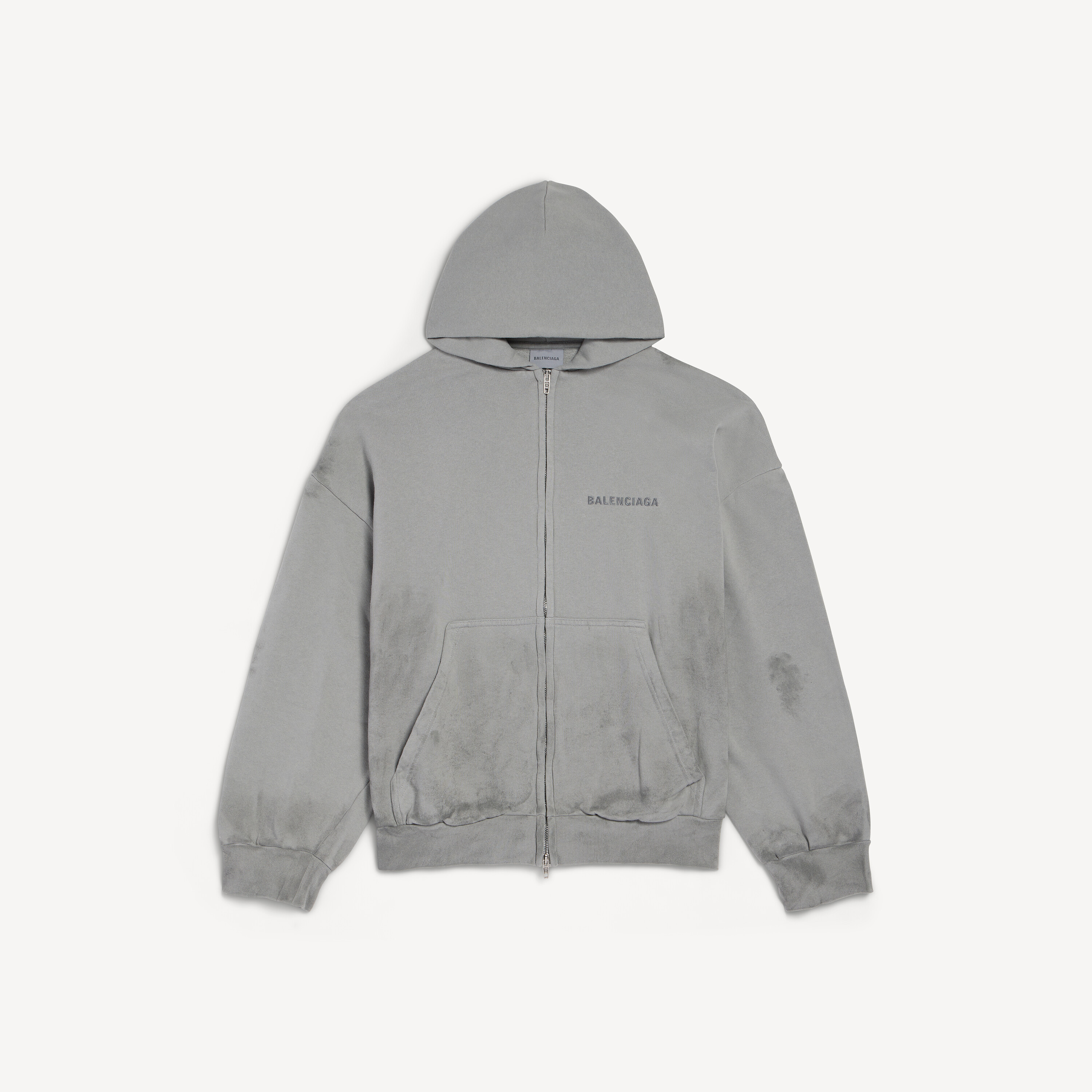 極美品✨BALENCIAGA ジャケット　グレー　M Balenciaga back regular fit zip-up hoodie