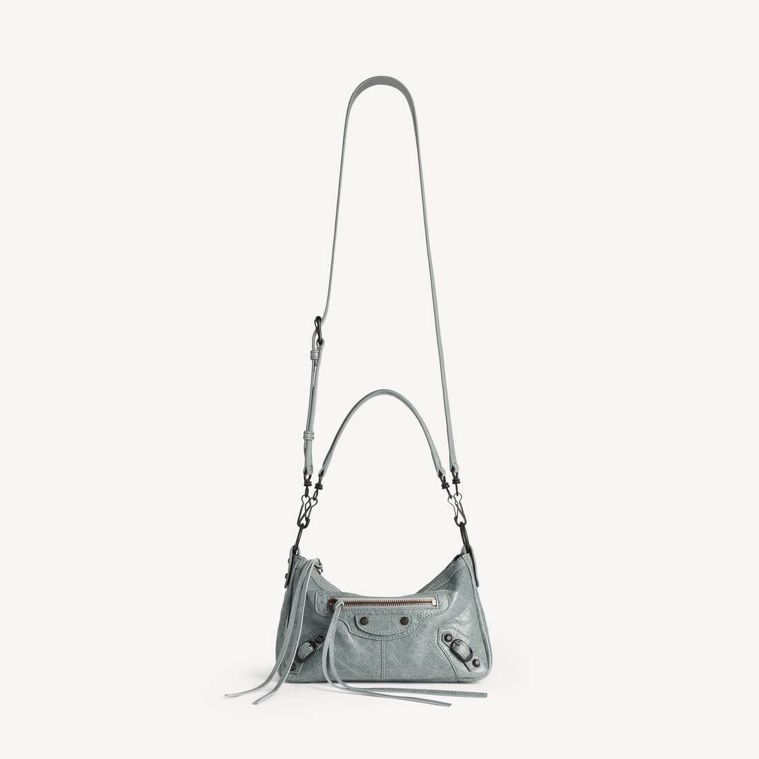 Sac Le City Moto Petit pour Homme en Gris Bleu | Balenciaga France FR - Image 4