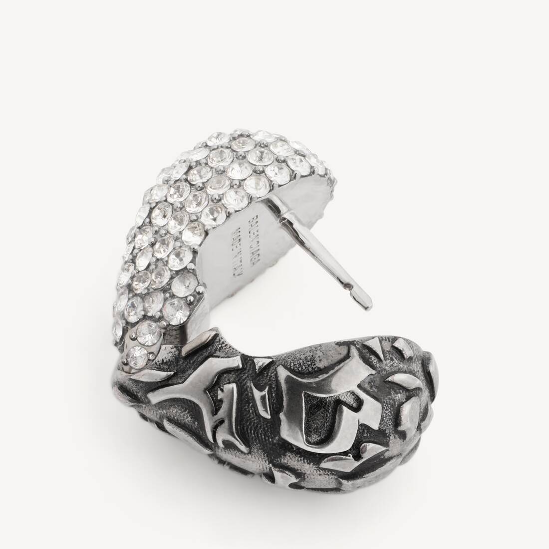 Women's Midnight Xs Earrings in Silver | Balenciaga Hong Kong SAR EN - Image 3