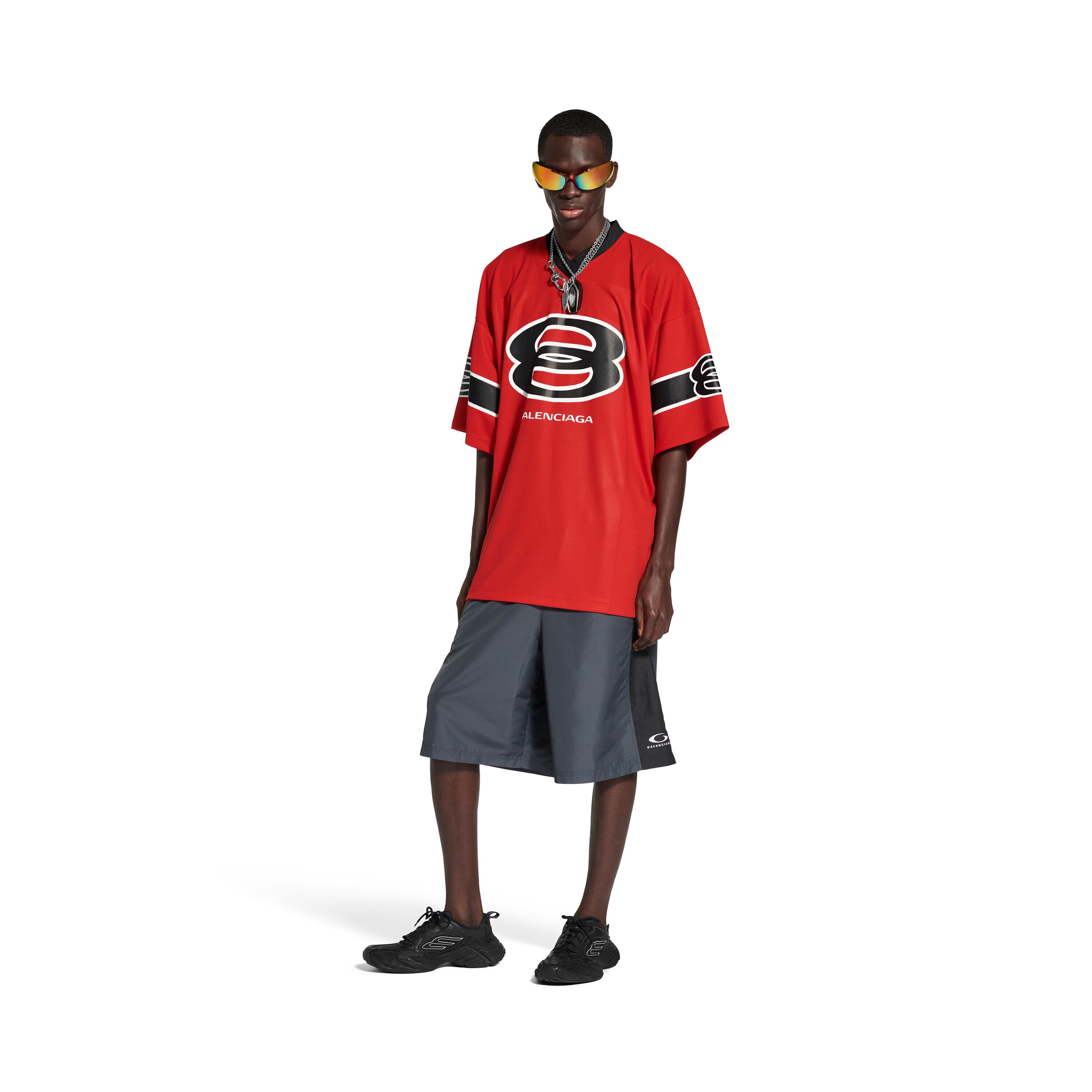 Men's American Football Top in Red | Balenciaga US