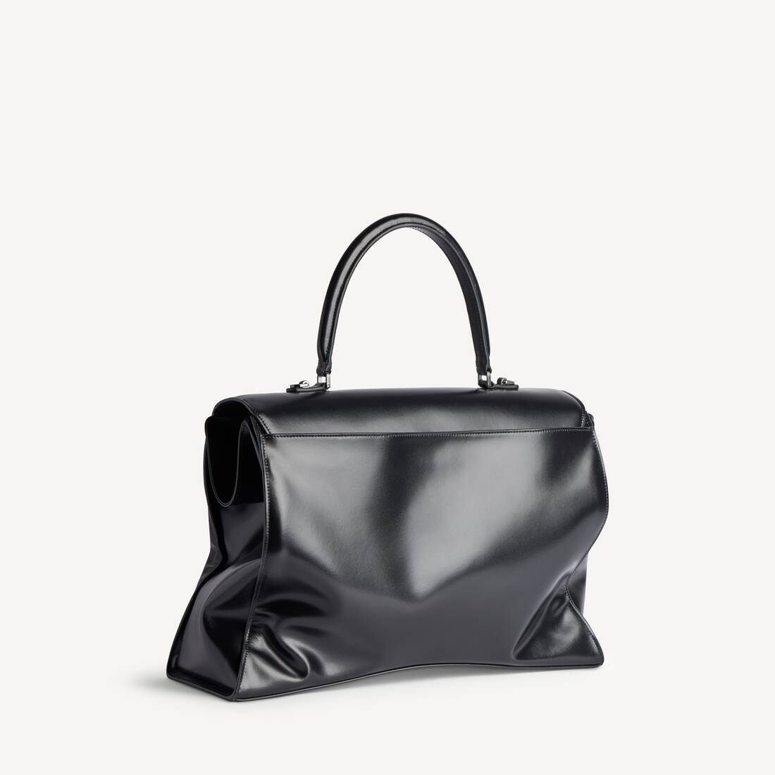 Men's Hourglass Avenue Top Handle Bag Large in Black | Balenciaga United Kingdom EN - Image 3
